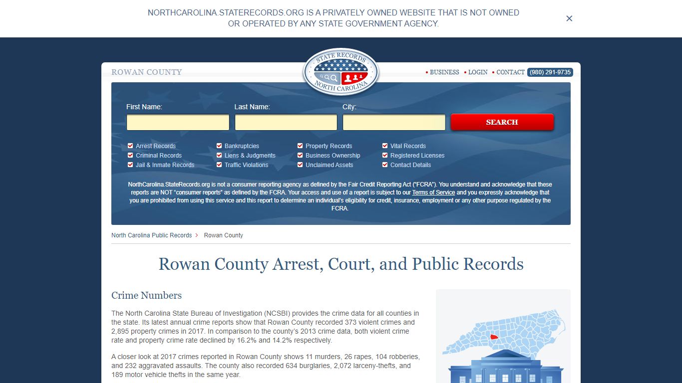 Rowan County Arrest, Court, and Public Records